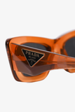 Prada Orange Translucent Logo Sunglasses