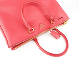 Prada Pink Saffiano Leather Large Galleria Double Zip Tote