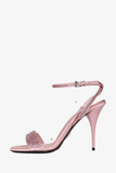 Prada Pink Satin Crystal Embellished Heels Size 37.5