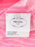 Prada 2018 Hot Pink Racing Sports Logo Stretch Knit Bodycon Zip Neck Tank Top - 38