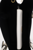 Prada White Saffiano Leather Medium Double Tote with Strap