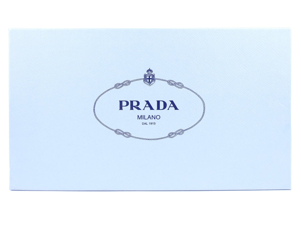 Prada White Shiny Saffiano Leather Bow Accent Slingback Pointed Flats - 40