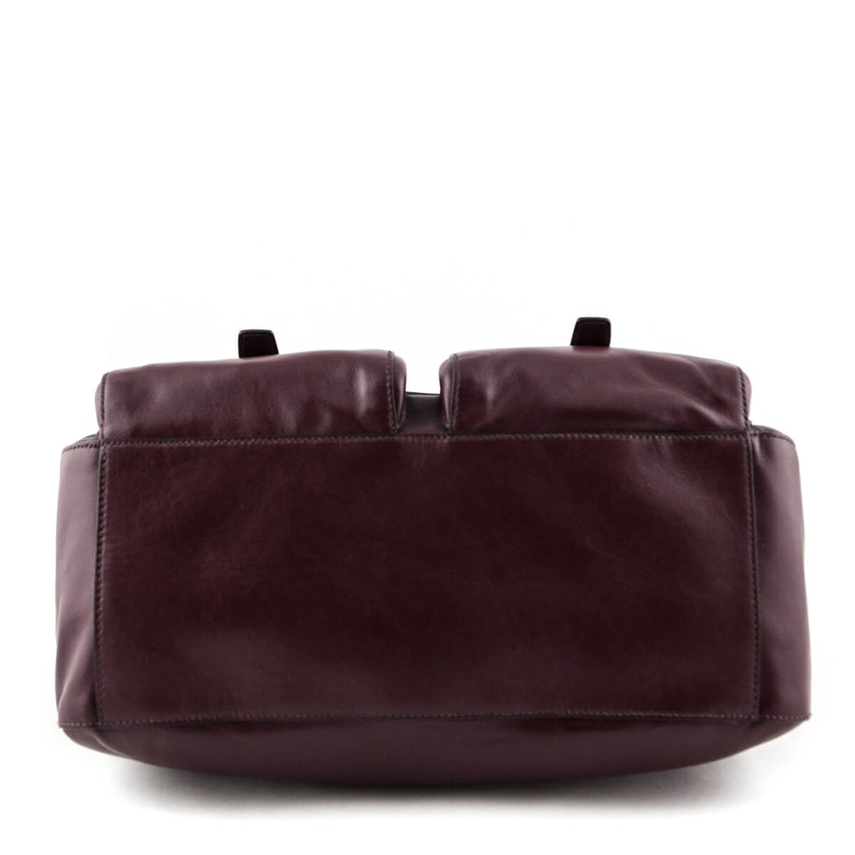 Prada Granato Soft Calfskin Pattina Messenger Bag