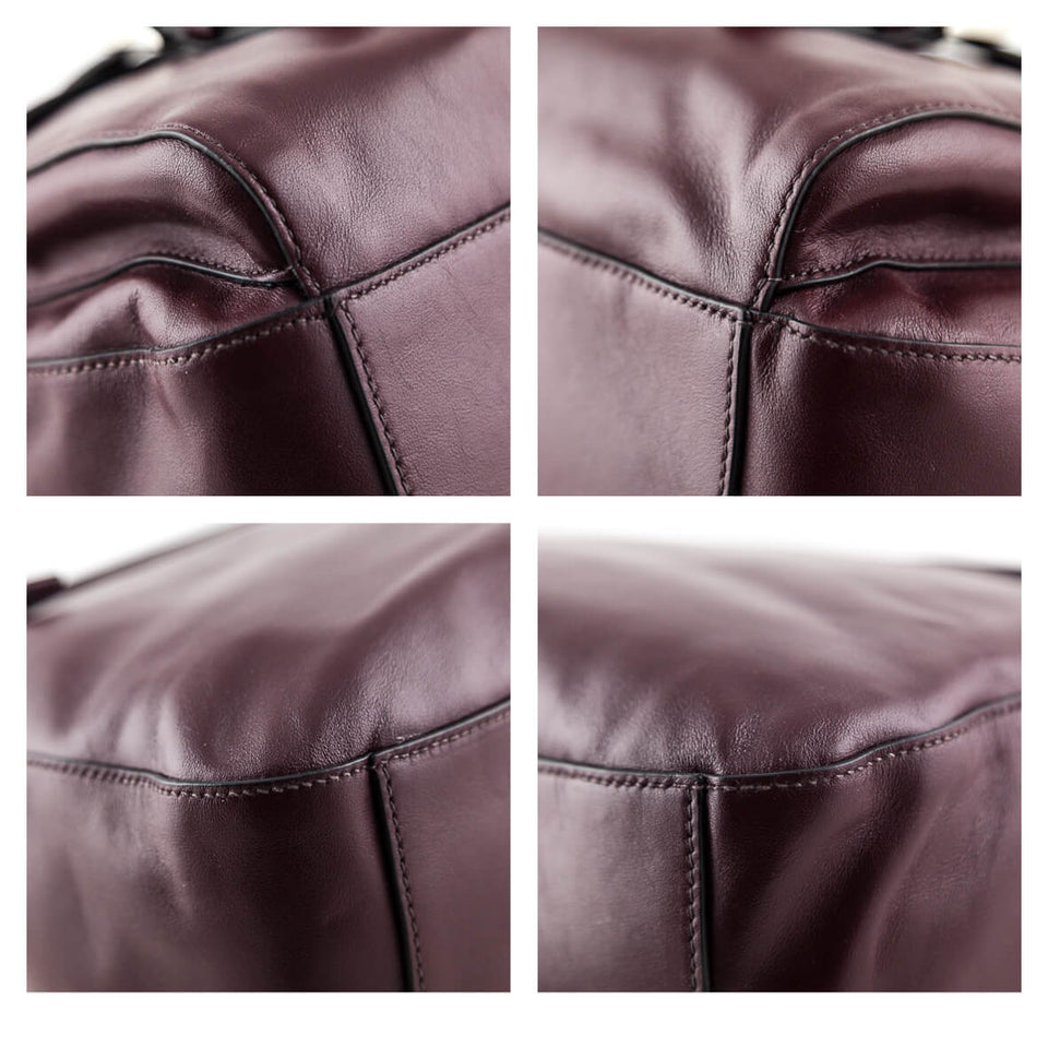 Prada Granato Soft Calfskin Pattina Messenger Bag