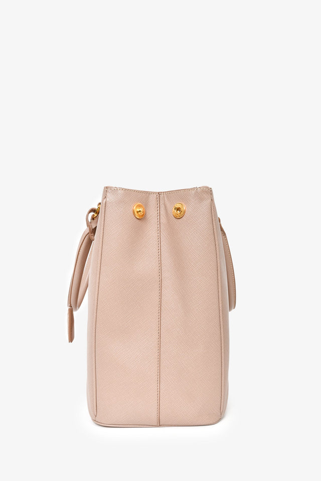 Prada Tan Saffiano Leather Large Galleria Tote Bag