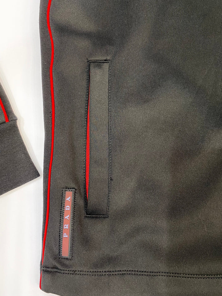 Prada LINEA ROSSA LOGO ZIP TRACK JACKET