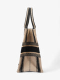 Christian Dior Book Tote Beige / Black Canvas Medium