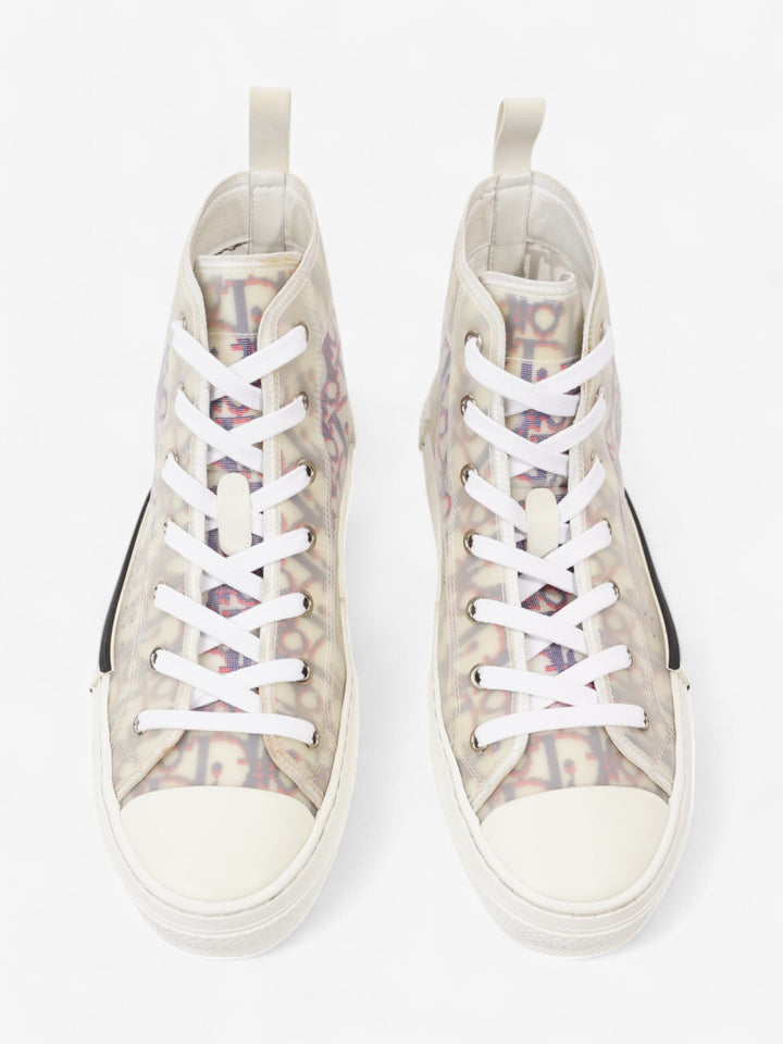 Christian Dior B23 High-tops White  / Blue / Red Mesh EU 41.5 UK 8.5