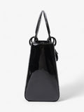 Christian Dior Lady Dior Black Patent Leather Medium