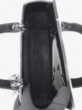 Christian Dior Lady Dior Black Patent Leather Medium