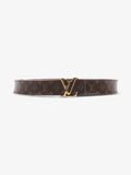 Louis Vuitton LV Initials Belt Monogram / Brown Coated Canvas 80cm 32"