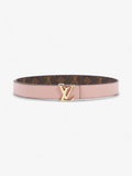 Louis Vuitton LV Initiales Reversible Belt Pink / Monogram Coated Canvas 80cm / 32"