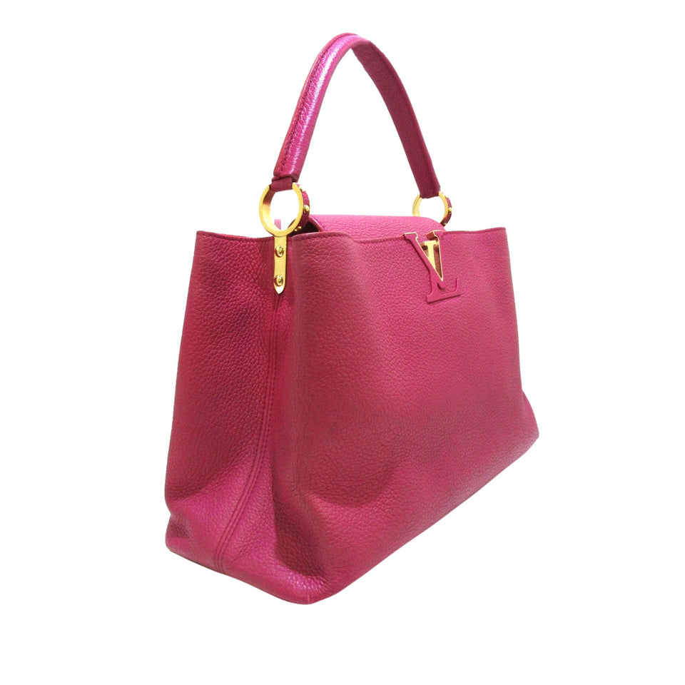 Louis Vuitton Capucines MM Pink Taurillon Handbag
