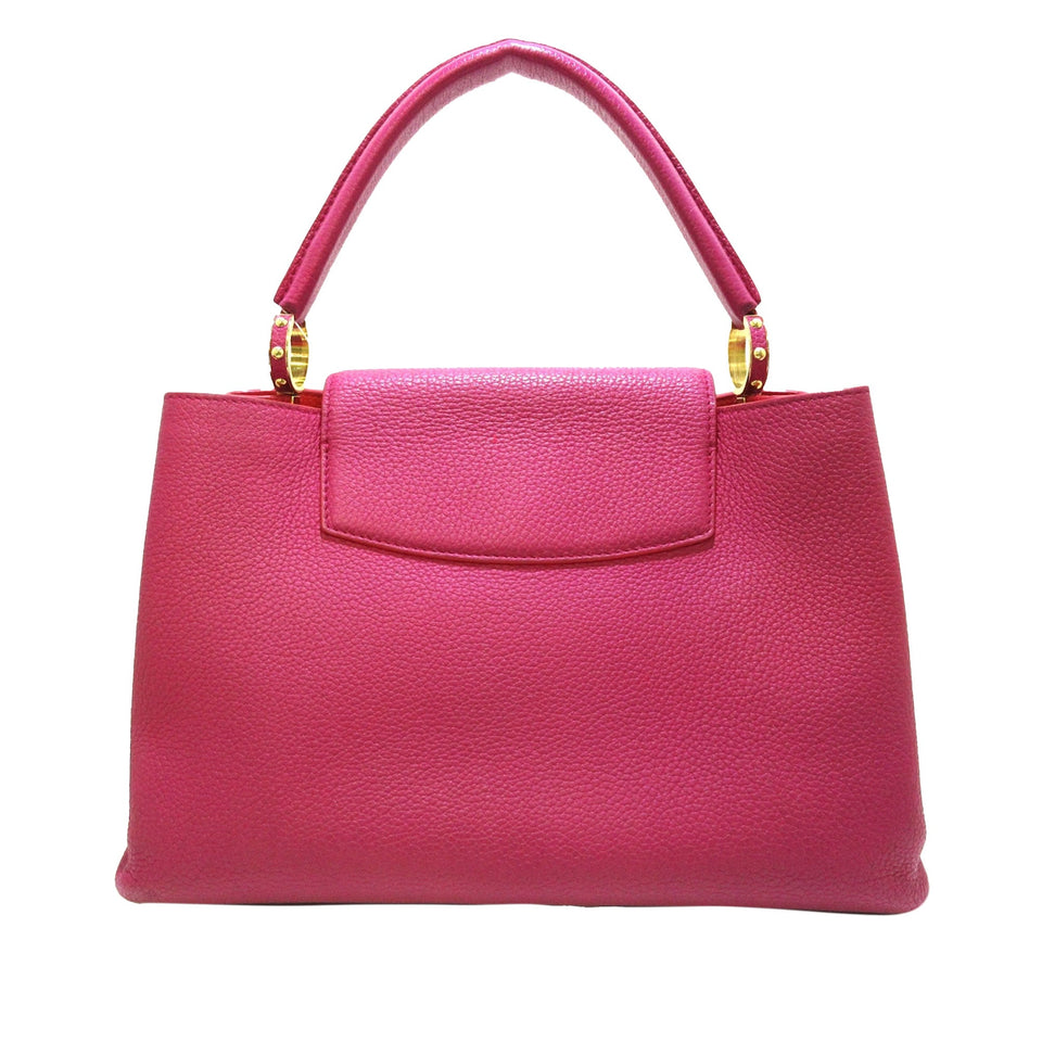 Louis Vuitton Capucines MM Pink Taurillon Handbag