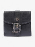 Christian Dior D Charm Purse Black Leather