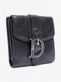 Christian Dior D Charm Purse Black Leather