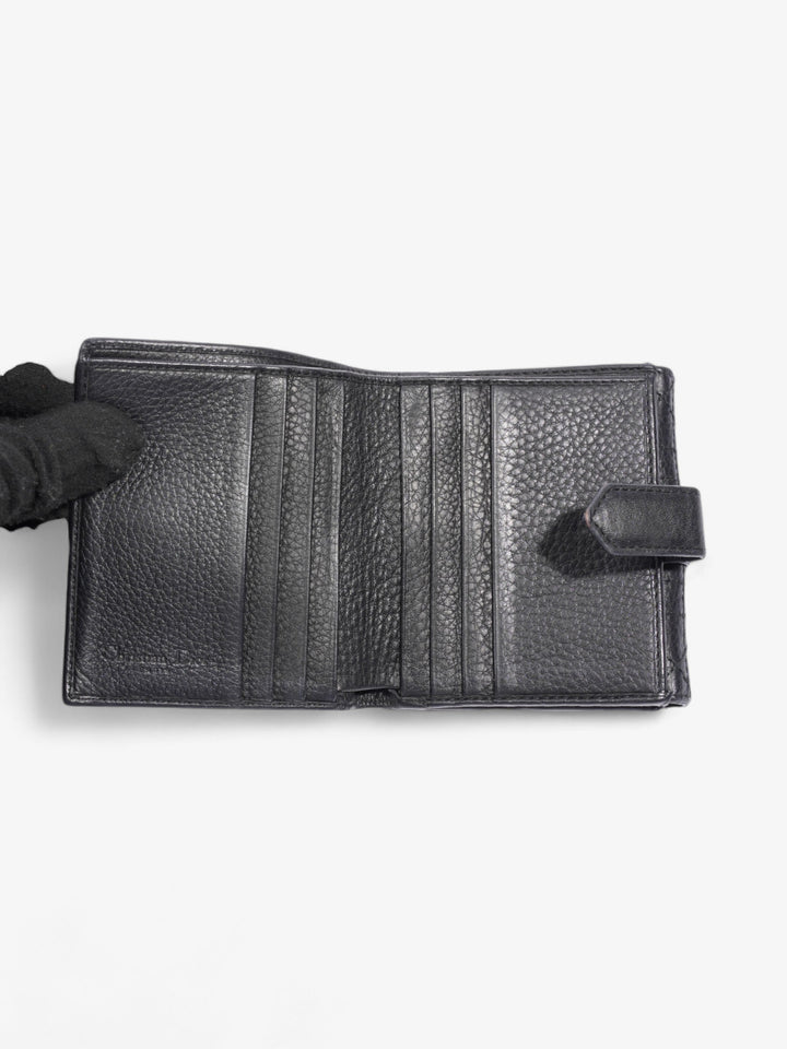 Christian Dior D Charm Purse Black Leather