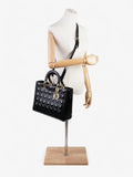 Christian Dior Lady Dior Black Patent Leather Large