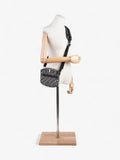 Christian Dior Safari Bag with Strap Black Oblique / Beige Cotton