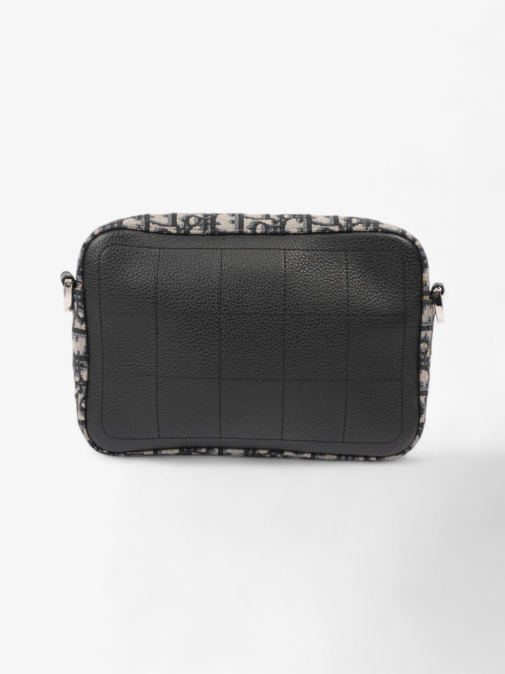 Christian Dior Safari Bag with Strap Black Oblique / Beige Cotton