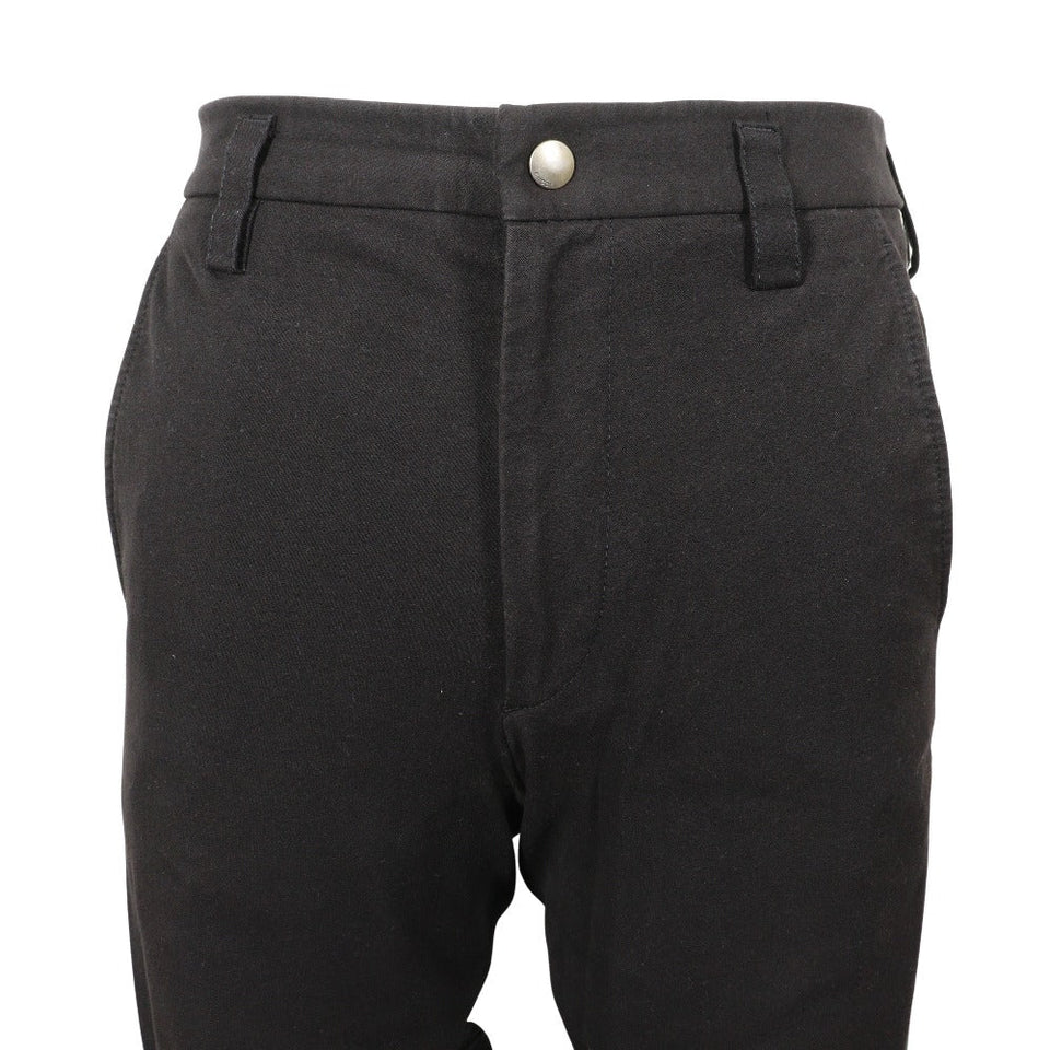 Gucci Pants 495695 Cotton, Polyurethane black 18Stainless Steel Sideline gabardine stretch pants mens 46