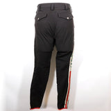Gucci Pants 495695 Cotton, Polyurethane black 18Stainless Steel Sideline gabardine stretch pants mens 46