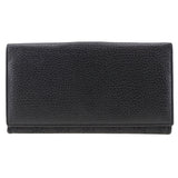 Gucci Long Wallet Purse 143391 leather black unisex(Unisex)
