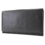 Gucci Long Wallet Purse 143391 leather black unisex(Unisex)