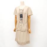 Burberry setup FEB66-473-40/FXB78-473-40 Hemp linen beige Women 44