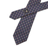 Gucci tie silk Navy 148x3.1" mens