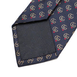 Gucci tie silk Navy 148x3.1" mens