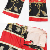 Gucci setup 550968/545289 silk Black / red Women 40