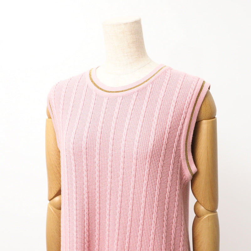 Gucci one piece 658350 knit Pink / Gold Women S