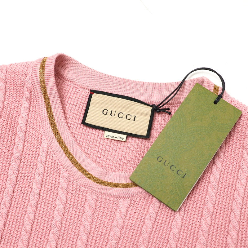 Gucci one piece 658350 knit Pink / Gold Women S