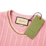 Gucci one piece 658350 knit Pink / Gold Women S