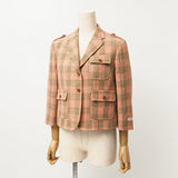 Gucci tailored jacket 633146 100% wool Two-tone color (pink) 42 (170/92Y)