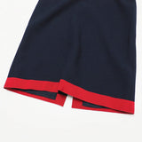 Gucci one piece 550784 86% wool, 14% nylon Navy x red Women 42