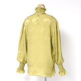 Gucci blouse 592453 silk green Women 42