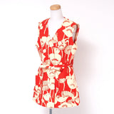 Gucci Vest 652265 silk Red / beige Women 38