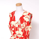 Gucci Vest 652265 silk Red / beige Women 38