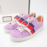 Gucci sneakers 498705 race Purple type Women 36 1/2
