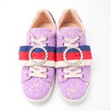 Gucci sneakers 498705 race Purple type Women 36 1/2