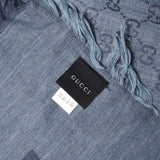 Gucci shawl 283833 3G272 55% cotton, 45% silk Navy
