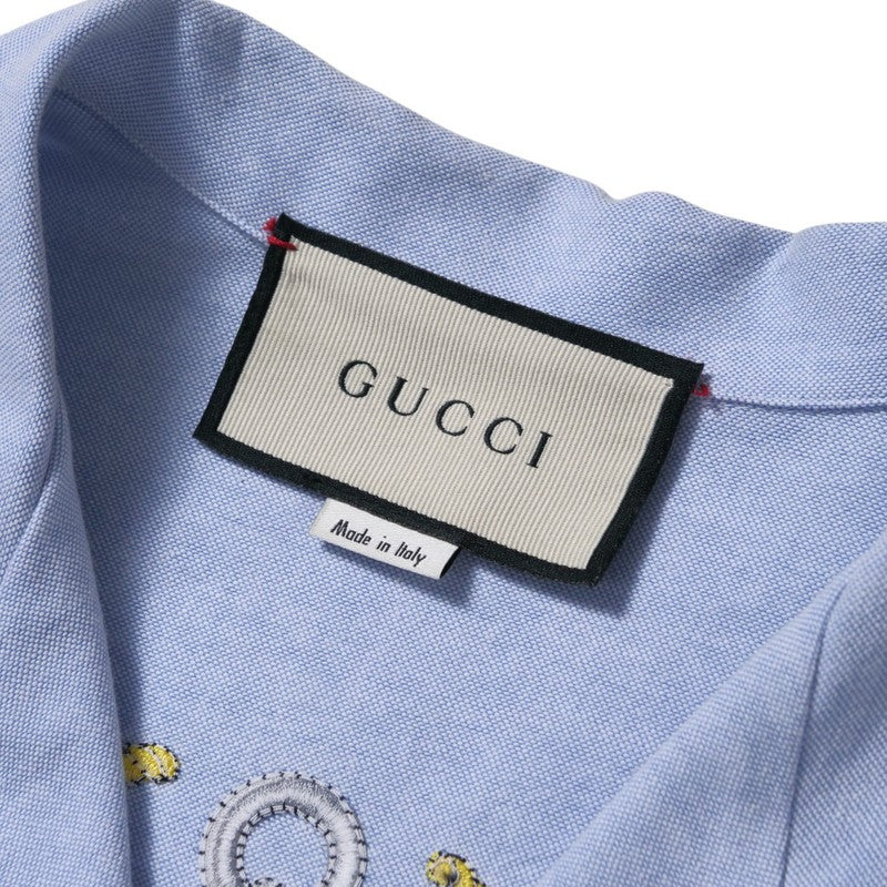 Gucci Short sleeve shirt 604109 cotton blue mens 46
