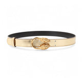 Gucci belt 037 1766 424 leather gold 75ã»30