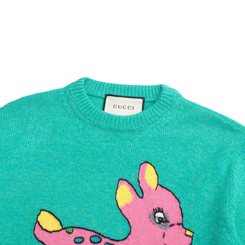 Gucci sweater 527212 knit green Women XS