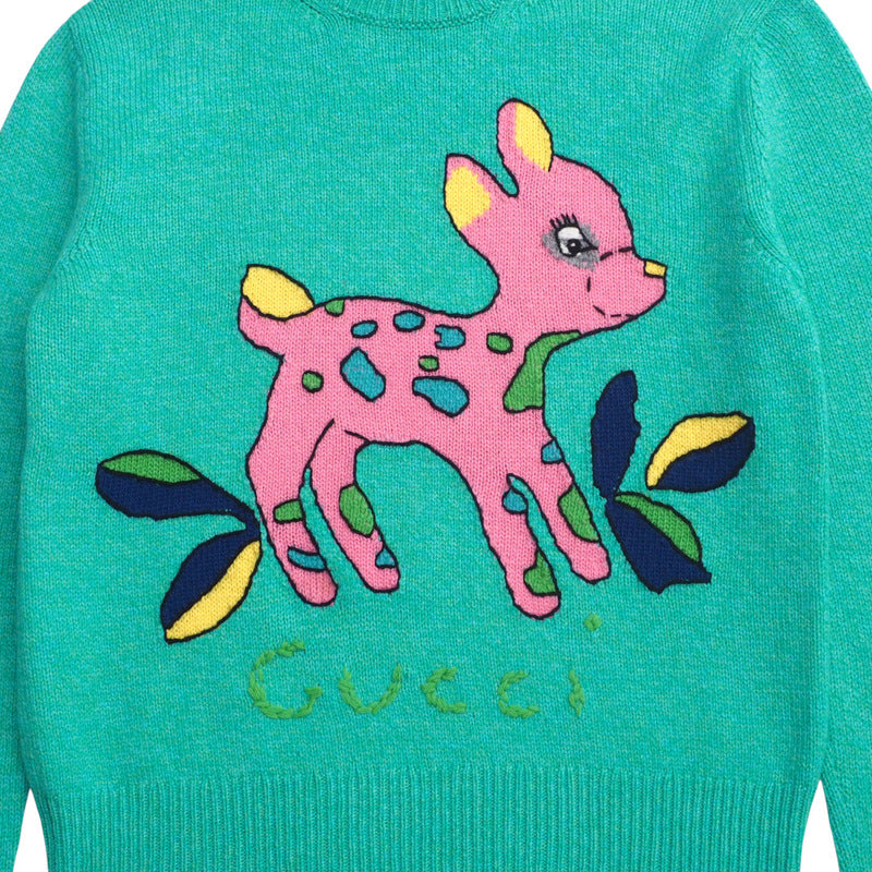 Gucci sweater 527212 knit green Women XS