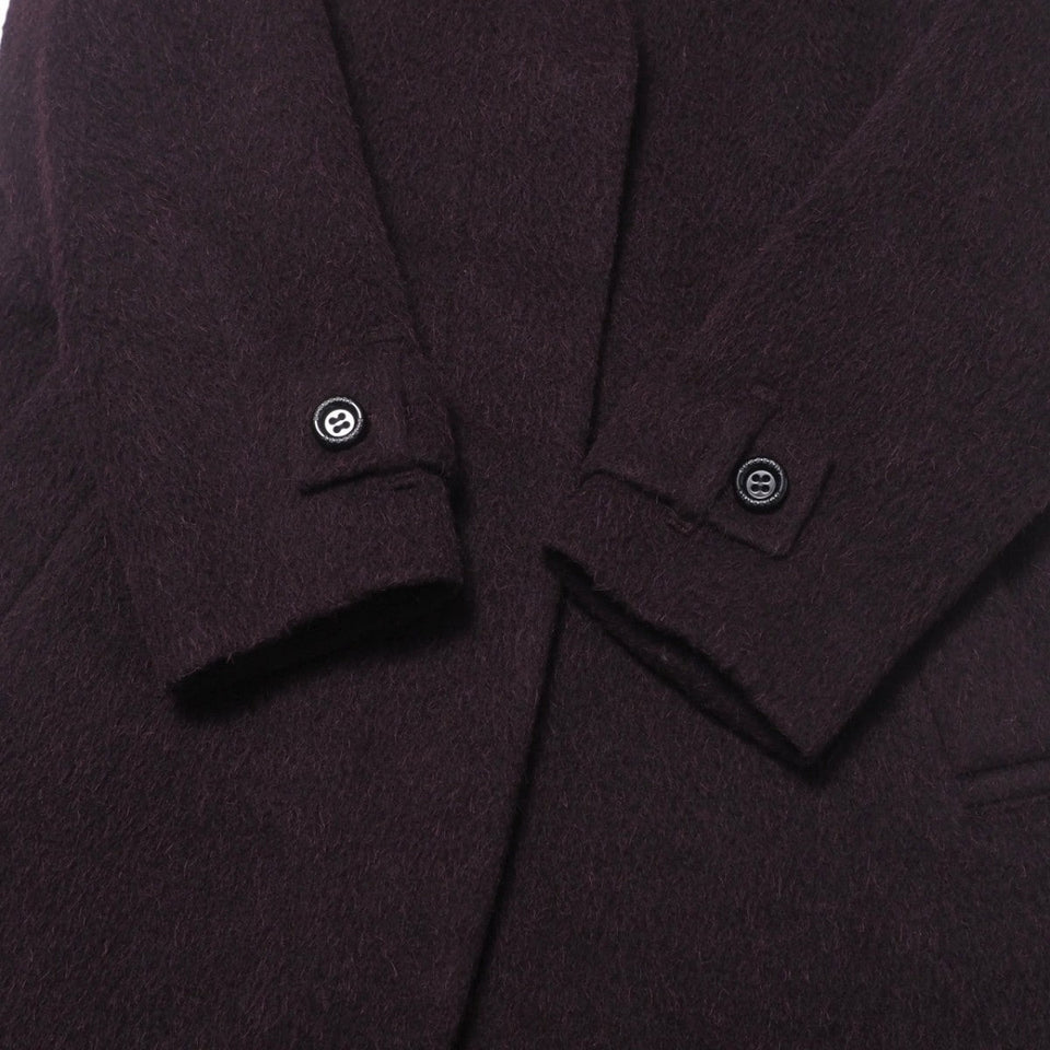 Burberry coat B1B41-870-18 74% wool, 10% alpaca, 9% mohair, 7% nylon Bordeaux Women 38