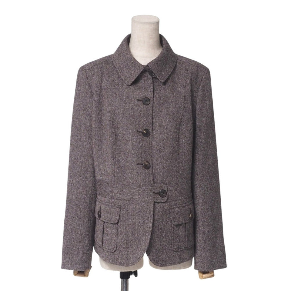 Burberry Jacket FC150-750-55 93% wool, 6% nylon, 1% polyurethane Brown Women 46