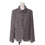 Burberry Jacket FC150-750-55 93% wool, 6% nylon, 1% polyurethane Brown Women 46